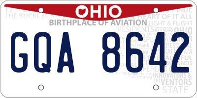 OH license plate GQA8642