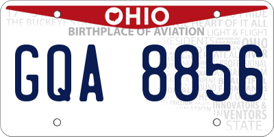 OH license plate GQA8856