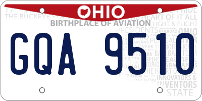 OH license plate GQA9510