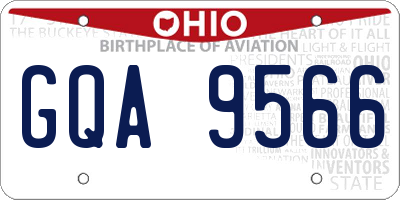 OH license plate GQA9566