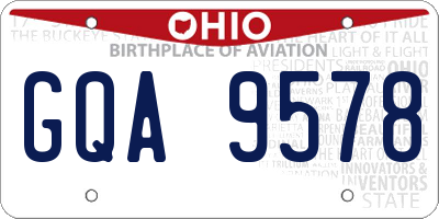 OH license plate GQA9578