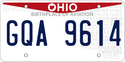 OH license plate GQA9614
