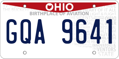 OH license plate GQA9641