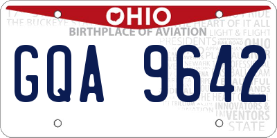 OH license plate GQA9642