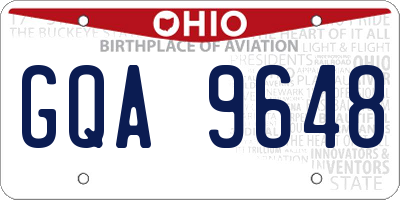 OH license plate GQA9648