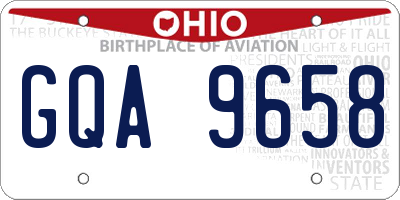 OH license plate GQA9658
