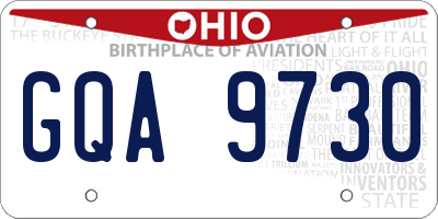 OH license plate GQA9730