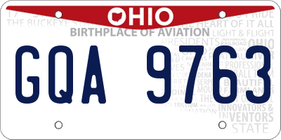 OH license plate GQA9763
