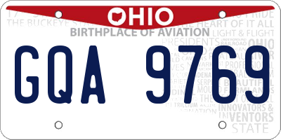 OH license plate GQA9769
