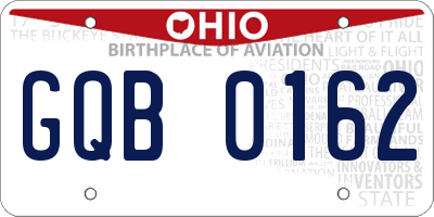OH license plate GQB0162