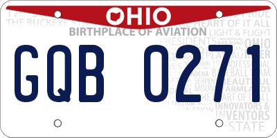 OH license plate GQB0271