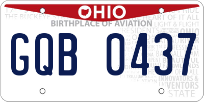 OH license plate GQB0437