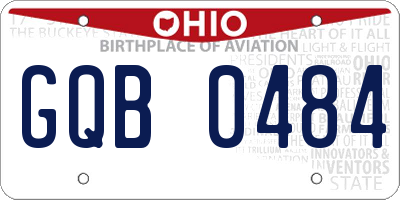 OH license plate GQB0484