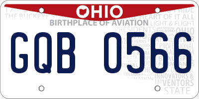 OH license plate GQB0566