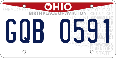 OH license plate GQB0591