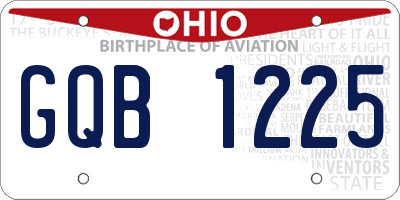 OH license plate GQB1225