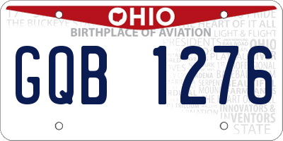 OH license plate GQB1276