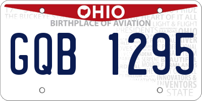 OH license plate GQB1295