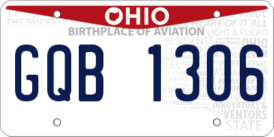 OH license plate GQB1306