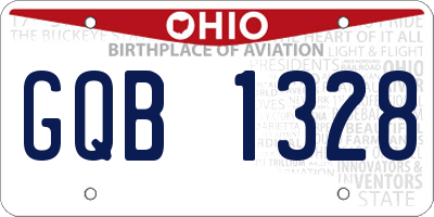 OH license plate GQB1328
