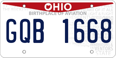 OH license plate GQB1668