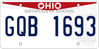 OH license plate GQB1693