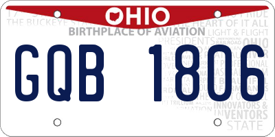 OH license plate GQB1806