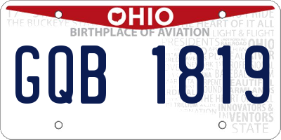 OH license plate GQB1819