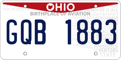 OH license plate GQB1883
