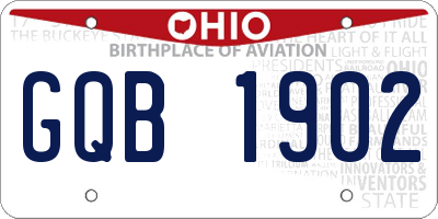 OH license plate GQB1902