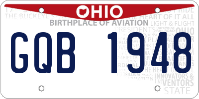OH license plate GQB1948