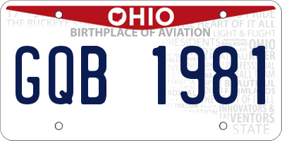 OH license plate GQB1981