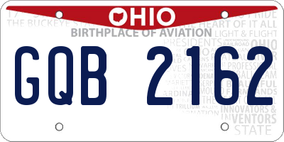 OH license plate GQB2162