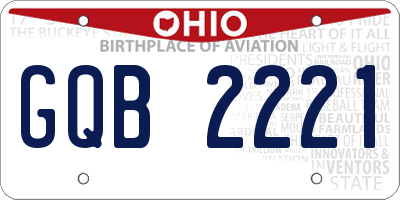 OH license plate GQB2221