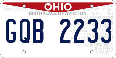 OH license plate GQB2233