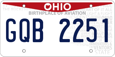 OH license plate GQB2251
