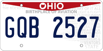OH license plate GQB2527