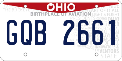 OH license plate GQB2661