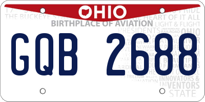 OH license plate GQB2688