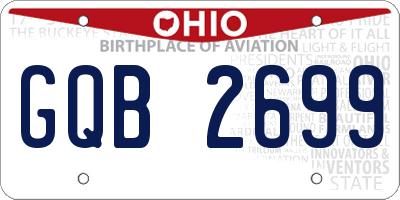 OH license plate GQB2699