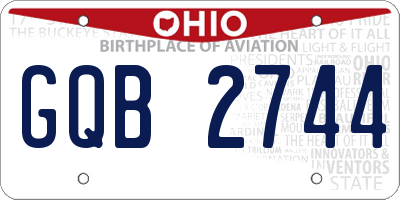OH license plate GQB2744