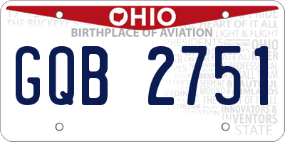 OH license plate GQB2751