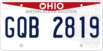 OH license plate GQB2819