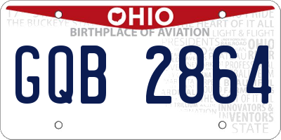 OH license plate GQB2864