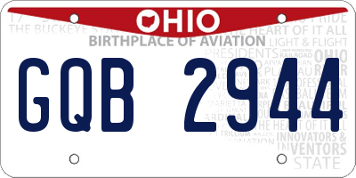 OH license plate GQB2944