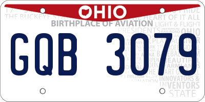 OH license plate GQB3079