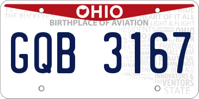 OH license plate GQB3167