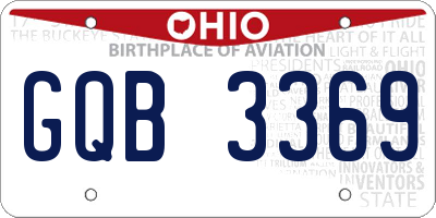 OH license plate GQB3369