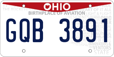OH license plate GQB3891