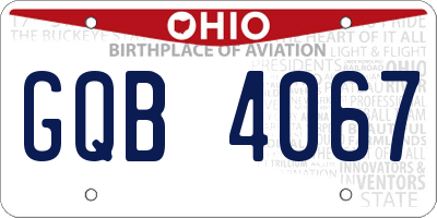 OH license plate GQB4067